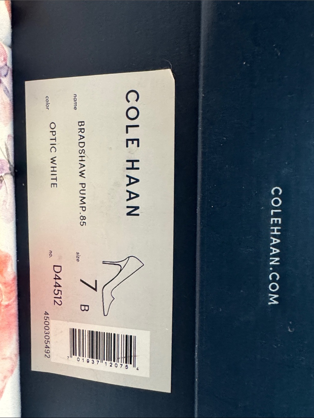 Cole Haan Bradshaw Pump 85 - Optic White Box Label
